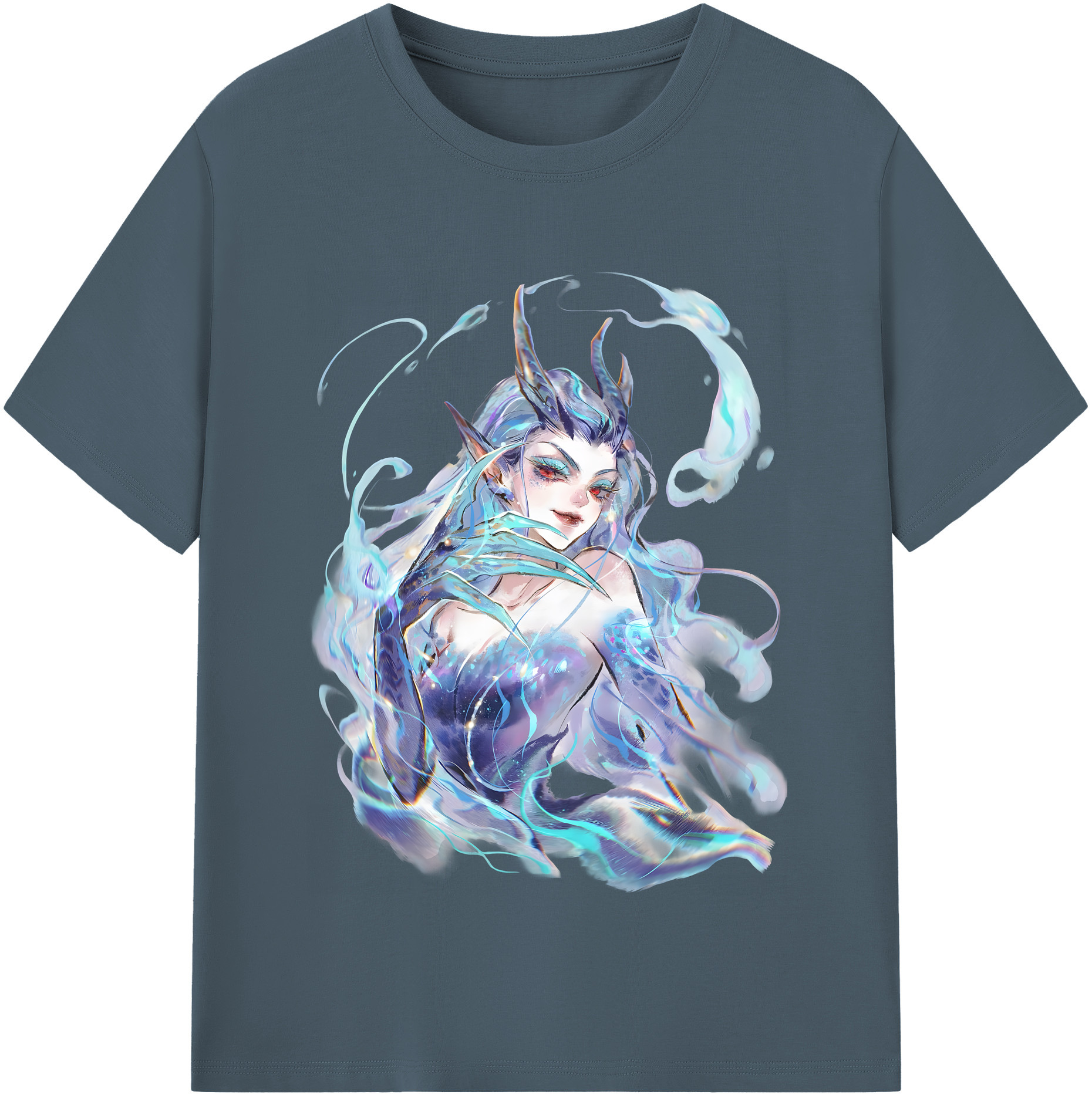 （画像用） Ne Zha 2 ナタ 魔童の大暴れ 綿100％半袖Tシャツ（フロントプリント）